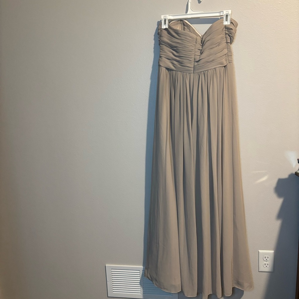 Bill Levkoff NWT Strapless Taupe Dress Size 8 - Picture 3 of 9